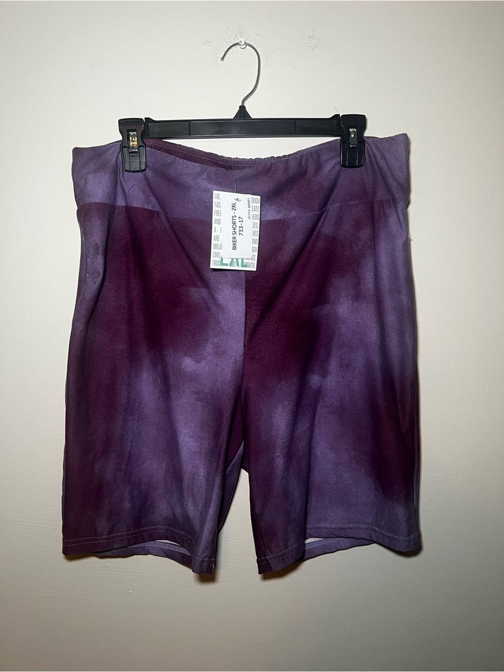 LuLaroe Purple Tie-Dye Bike Shorts